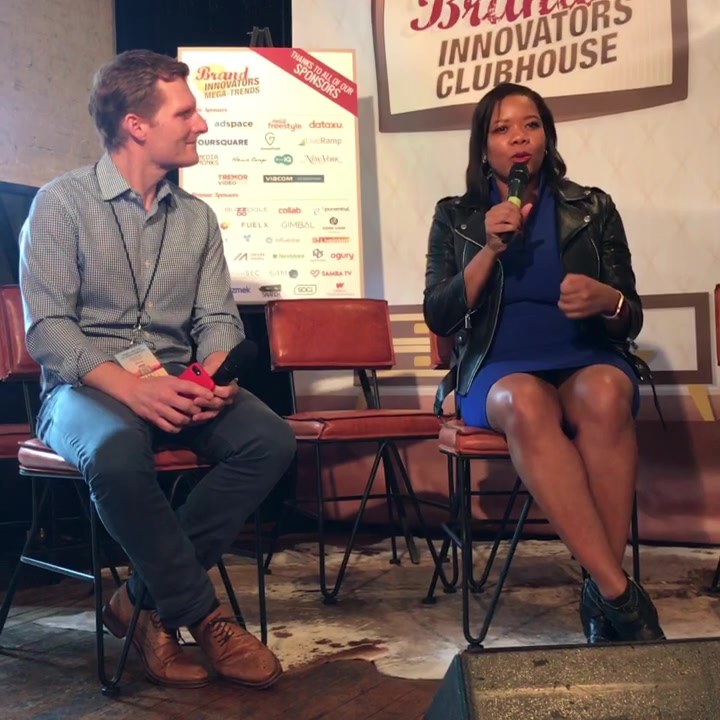 Lockie Andrews in conversation on stage during Shoptalk 2019